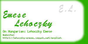 emese lehoczky business card